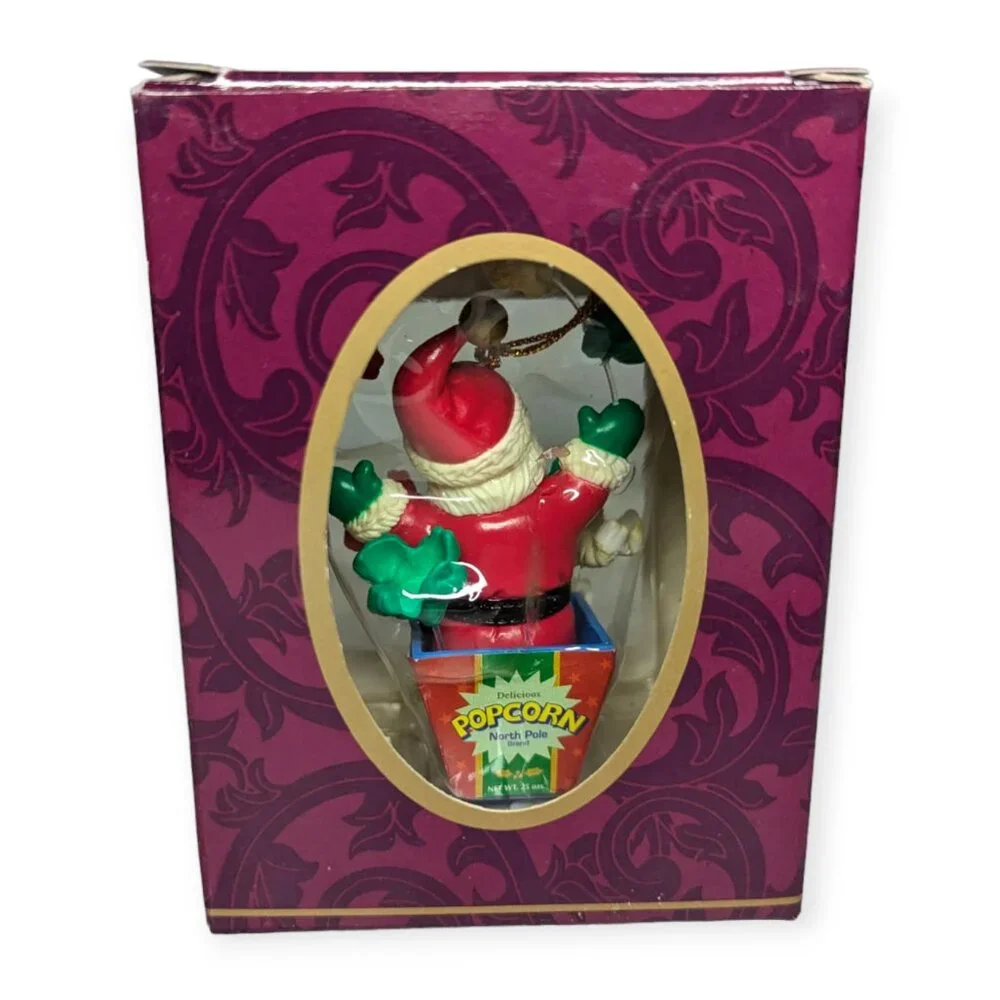Mistletoe Magic Ornament Popcorn Santa